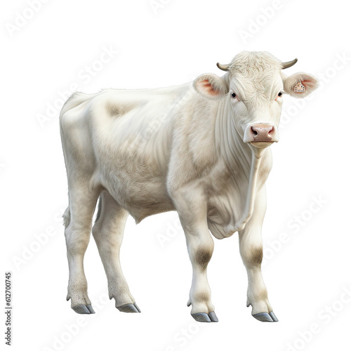 charolais cow isolated