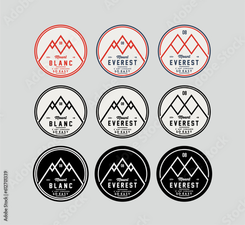 montains climbing patch vector print design