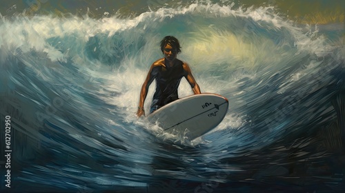 man surfing on big wave