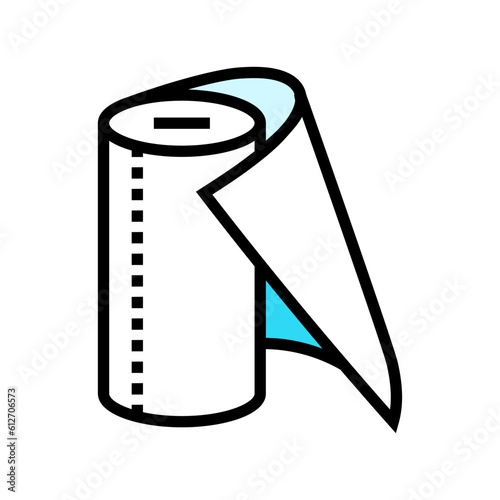 tissue roll paper towel color icon vector. tissue roll paper towel sign. isolated symbol illustration