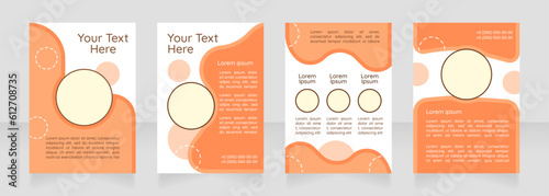 Kindergarten presentation blank brochure layout design. Child care. Vertical poster template set with empty copy space for text. Premade corporate reports collection. Editable flyer paper pages