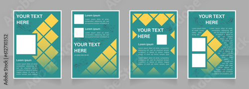 Communicating company vision blank brochure layout design. Vertical poster template set with empty copy space for text. Premade corporate reports collection. Editable flyer paper pages