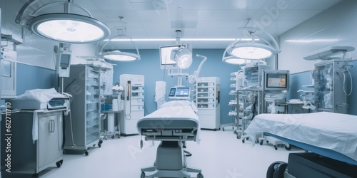 Modern operating rooms have advanced equipment and medical devices.  Generative AI.
