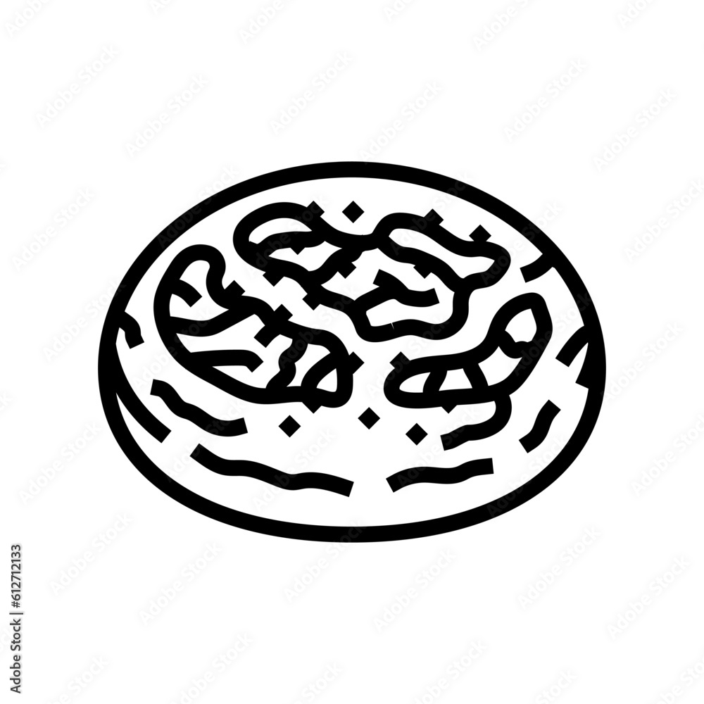 pesto bun food meal line icon vector. pesto bun food meal sign. isolated contour symbol black illustration pesto bun food meal line icon vector. pesto bun food meal sign. isolated contour symbol black illustration