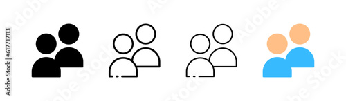 People. Different styles, colored, team of people. Vector icons. photo