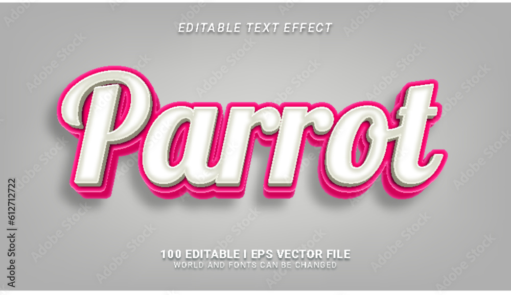 Parrot Text Effect