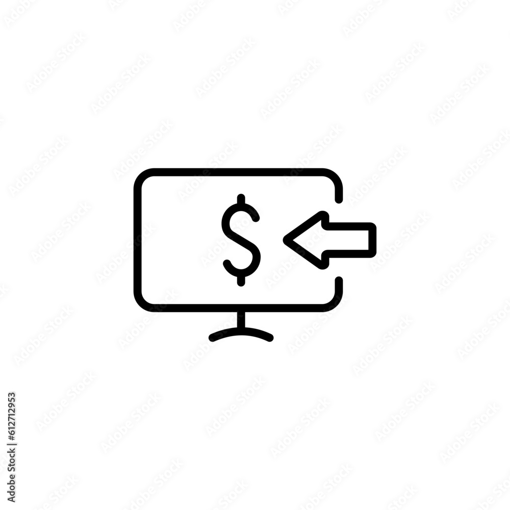 Money transactions. Line icon, black, transactions. Vector icons. Money transactions. Line icon, black, transactions. Vector icons.