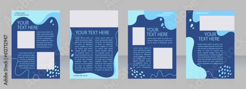 Customer service promotion blank brochure layout design. Vertical poster template set with empty copy space for text. Premade corporate reports collection. Editable flyer paper pages