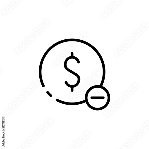 Money icons. Line icon, black, money transactions. Vector icons.