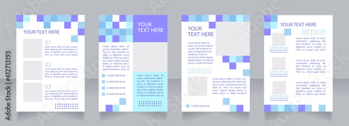 Corporate rules and regulations blank brochure layout design. Vertical poster template set with empty copy space for text. Premade corporate reports collection. Editable flyer paper pages