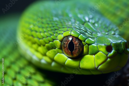 venomous green snake