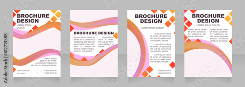 College promo blank brochure layout design. Inviting prospective students. Vertical poster template set with empty copy space for text. Premade corporate reports collection. Editable flyer paper pages