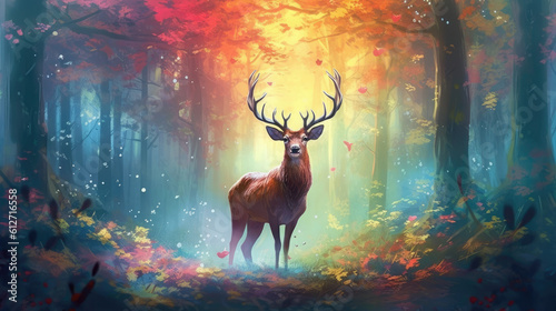 deer in the forest © 3DLeonardo