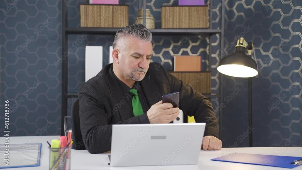 Stressed businessman is thinking. Stressed businessman is thinking.