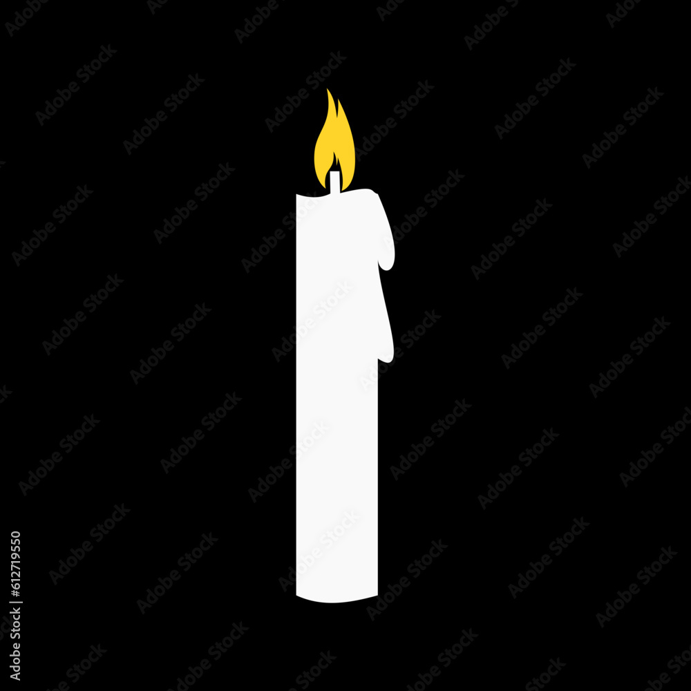burning candle on black background burning candle on black background