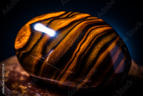 Macro image of a gem stone name tasmani tiger eye professional photograph