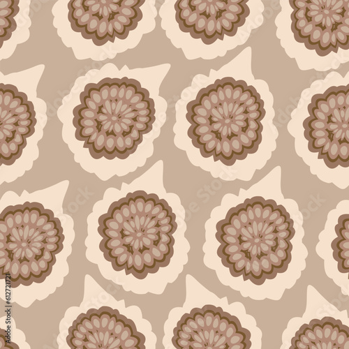 snail fossils exhibit display seamless vector pattern