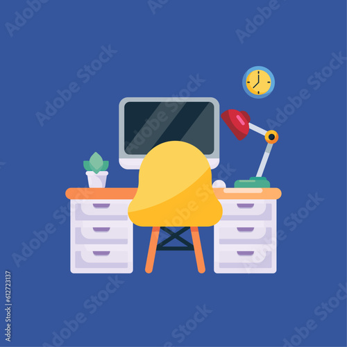 Modern office desk concept