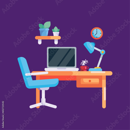 Modern workspace computer background