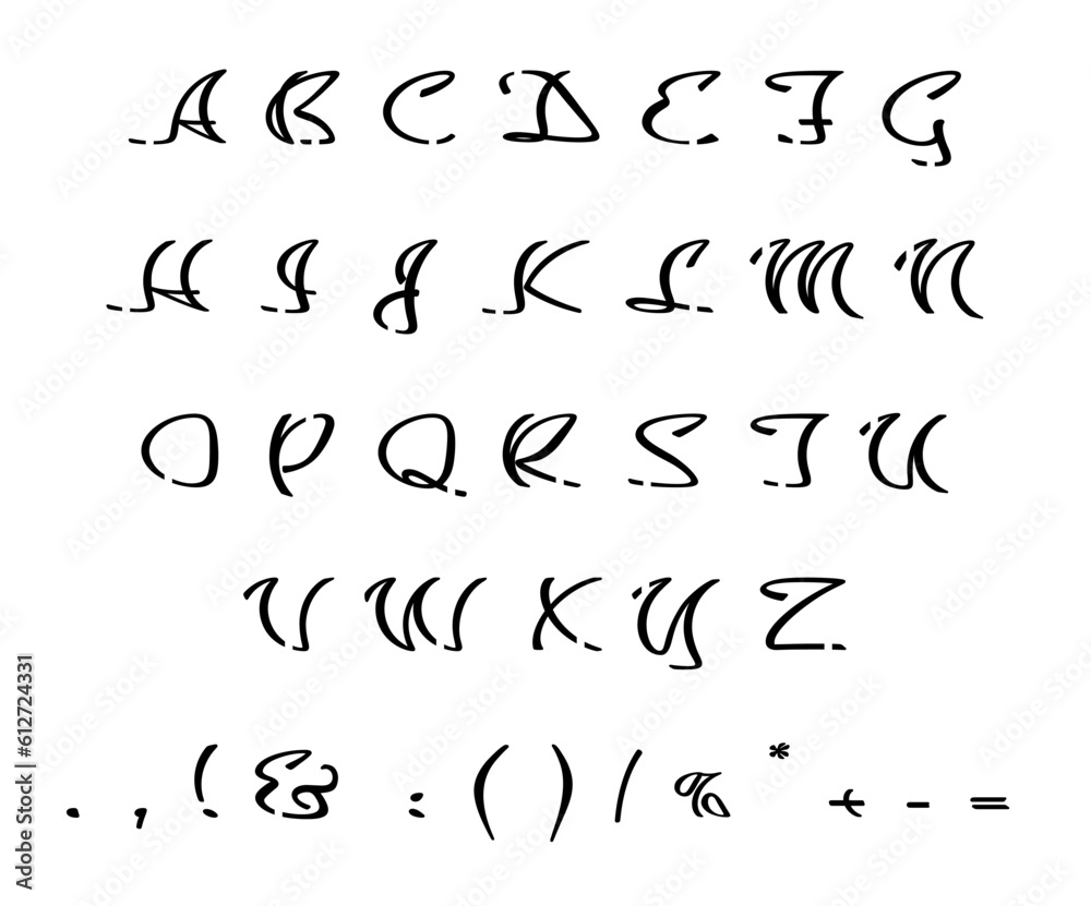 Black creative cut style alphabet set. Vector decorative typography. Decorative typeset style. Latin script for headers. Trendy letters and numbers for graphic posters, banners, invitations texts Black creative cut style alphabet set. Vector decorative typography. Decorative typeset style. Latin script for headers. Trendy letters and numbers for graphic posters, banners, invitations texts