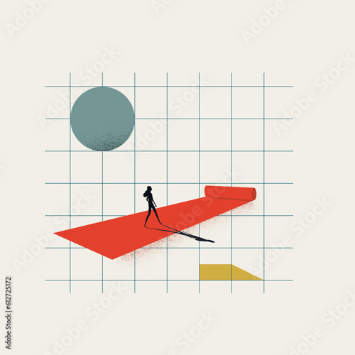 Business vision and leadership vector concept. Symbol of future, opportunity, mission. Minimal illustration.