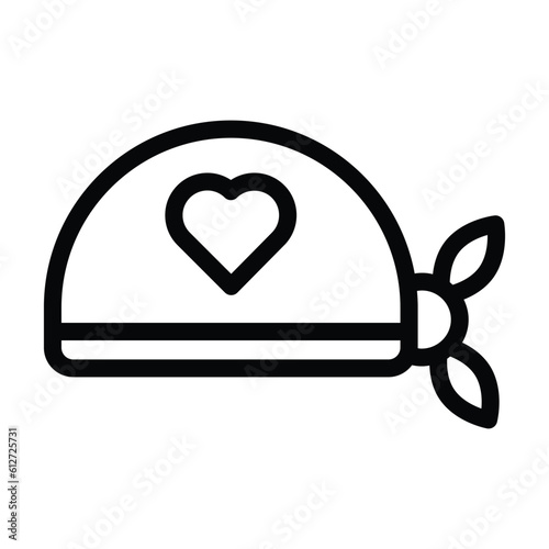 bandana line icon illustration vector graphic