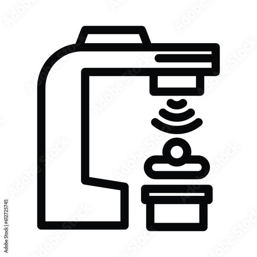radiotherapy line icon illustration vector graphic
