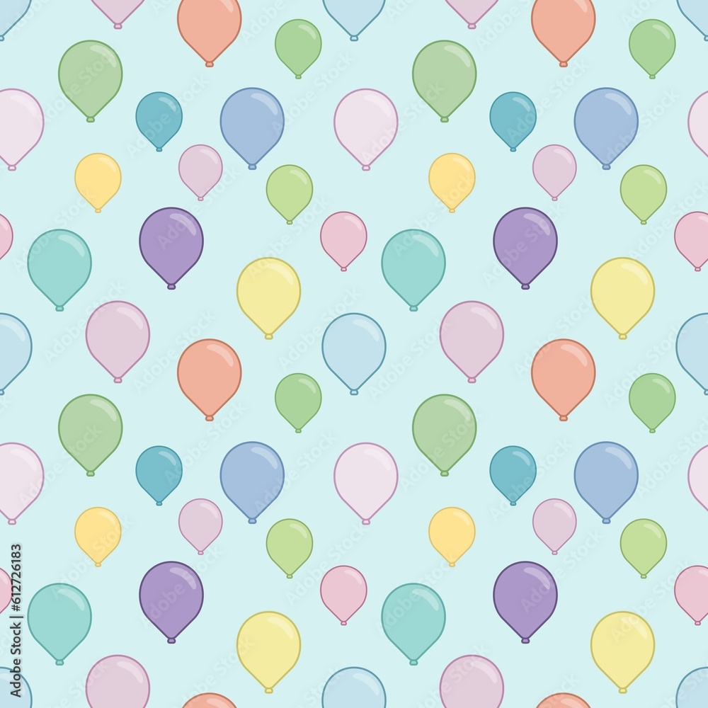 Seam less primitive background with party balloon