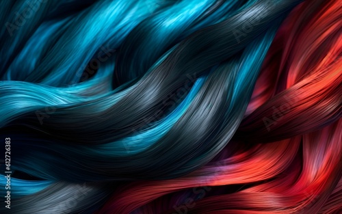 Abstract background of dark blue and red soft hair