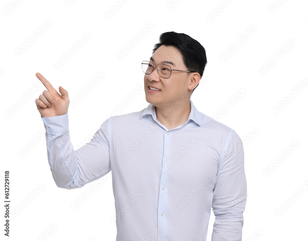 Businessman in formal clothes posing on white background Businessman in formal clothes posing on white background