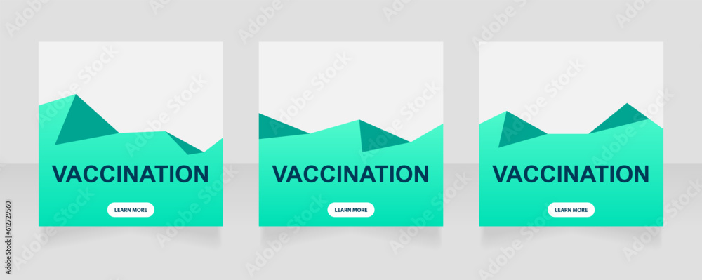 Vaccination importance web banner design template. Vector flyer with text space. Advertising placard with customized copyspace. Promotional printable poster for advertising. Graphic layout