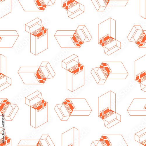 Pack of cigarettes pattern seamless. cigarette background
