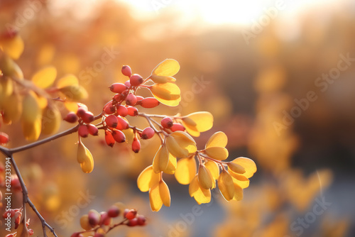 barberry on nature background