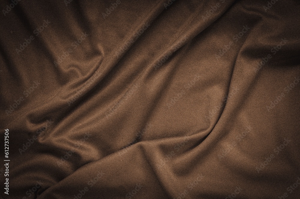 Wrinkled fabric texture. Close-up of soft cotton cloth, may be used as background.