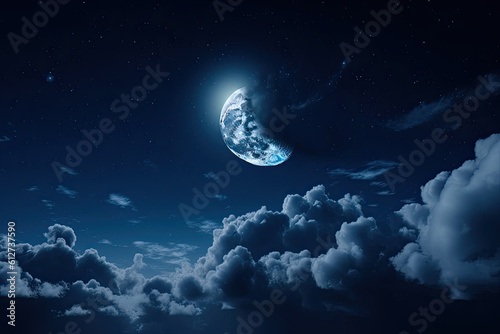 Night sky with clouds