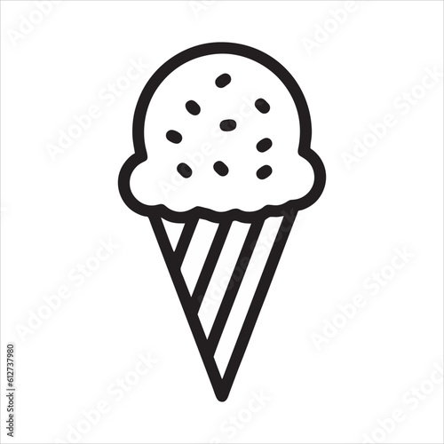 ice cream line icon design vector template