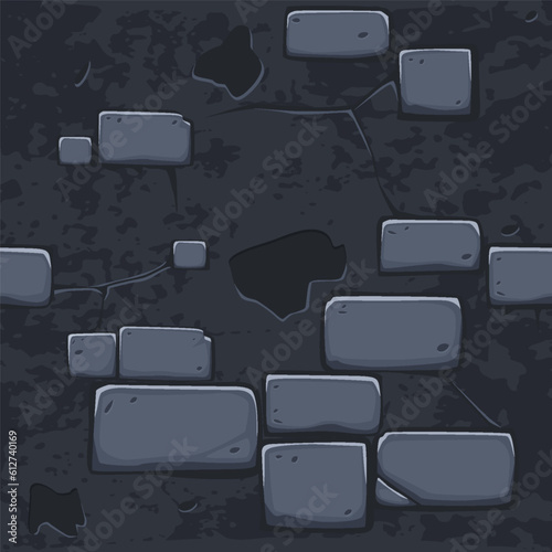 Cartoon old brick wall texture for 2D game