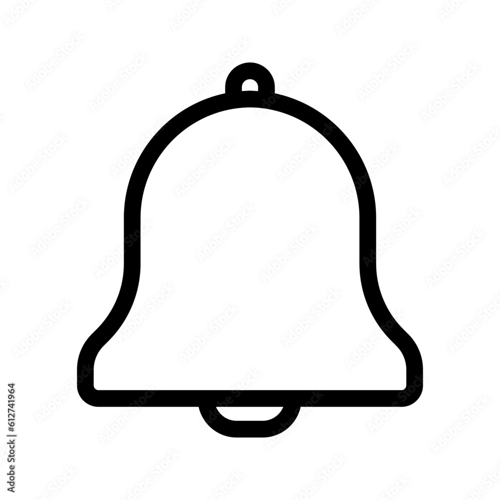 Bell Icon in trendy flat style color editable Bell Icon in trendy flat style color editable