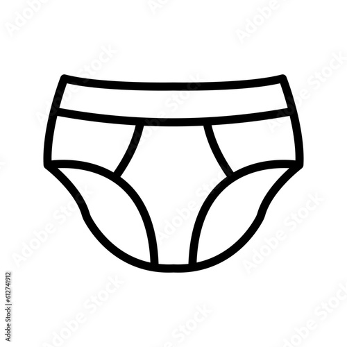 Panties icon flat design color editable