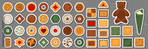 Big set homemade cookie different taste in pastry biscuit