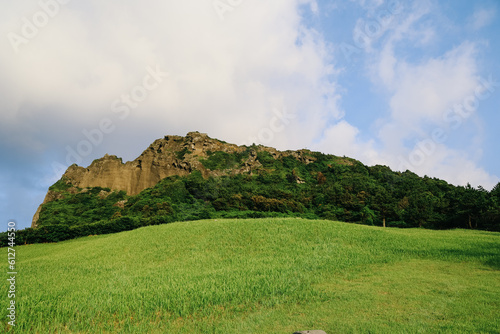 View from Seongsan Ilchulbong mountain in Jeju Island  South Korea.