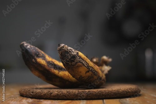 Yellow over ripe bananas