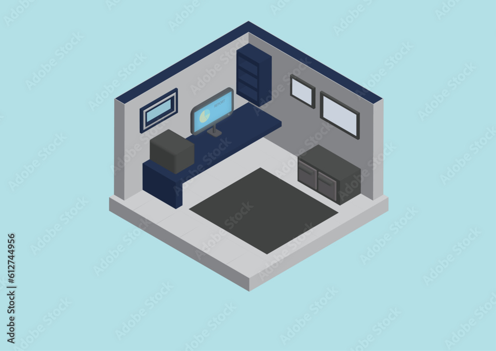 Isometric of a simple room