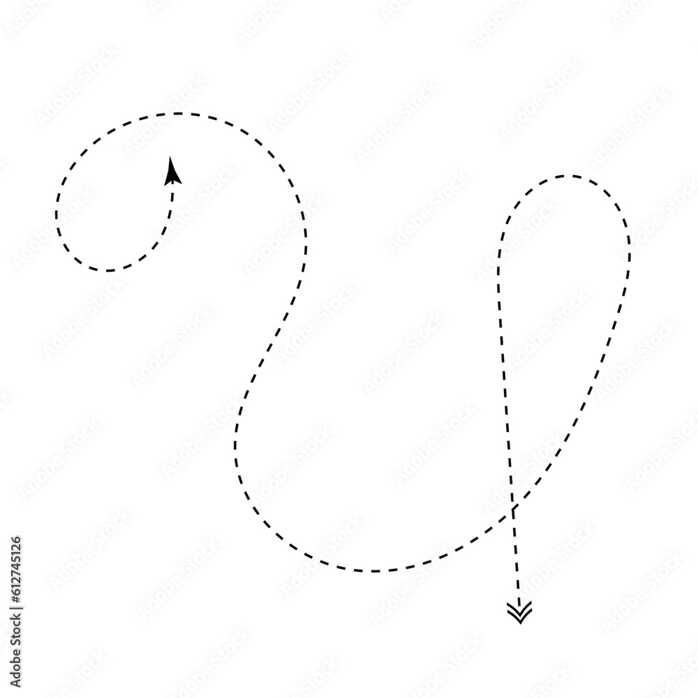 Abstract Dashed Line Arrow Abstract Dashed Line Arrow