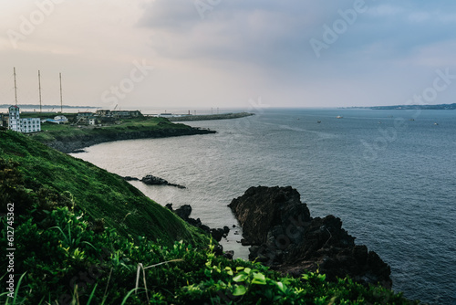 View from Seongsan Ilchulbong mountain in Jeju Island  South Korea.