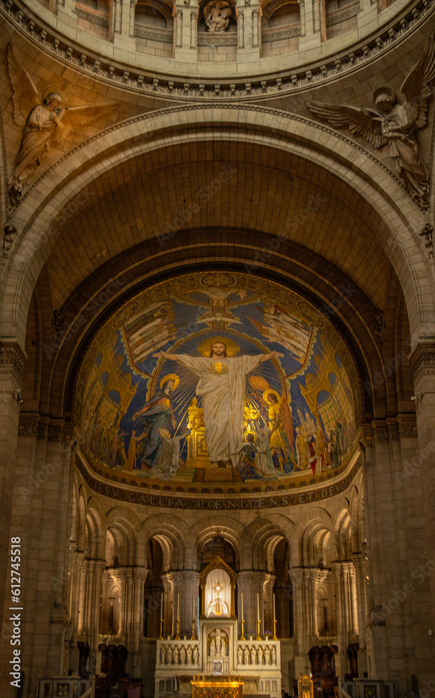 La basilica del Sacro Cuore di Montmartre, città di Parigi, Francia