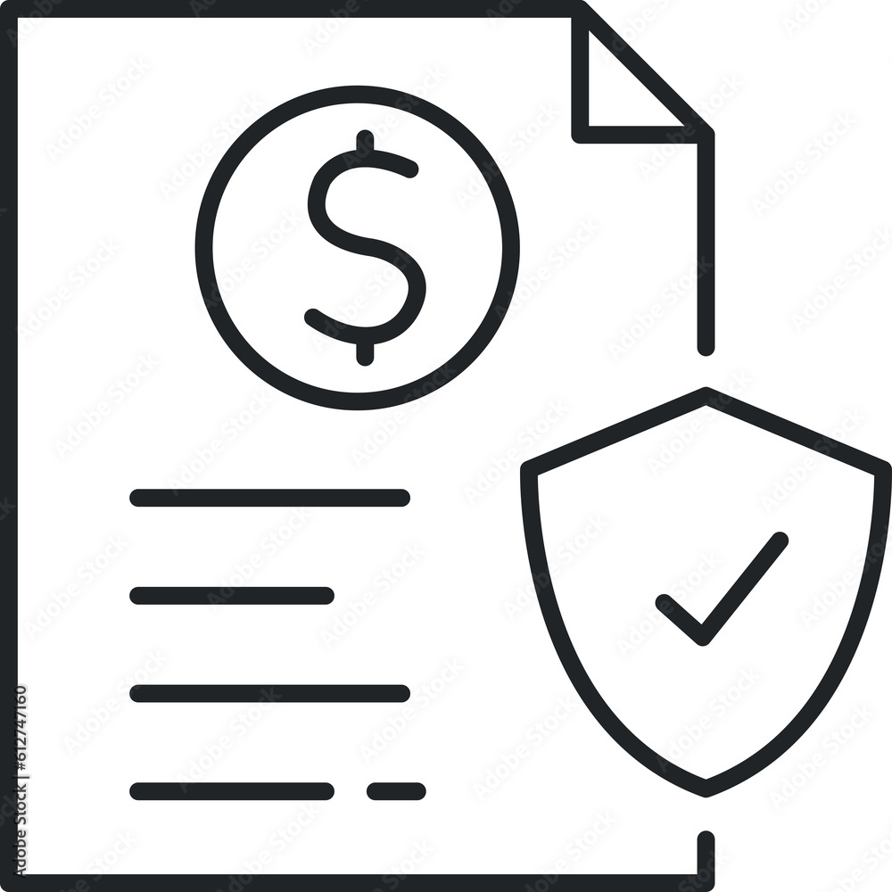 Document security line icon Document security line icon