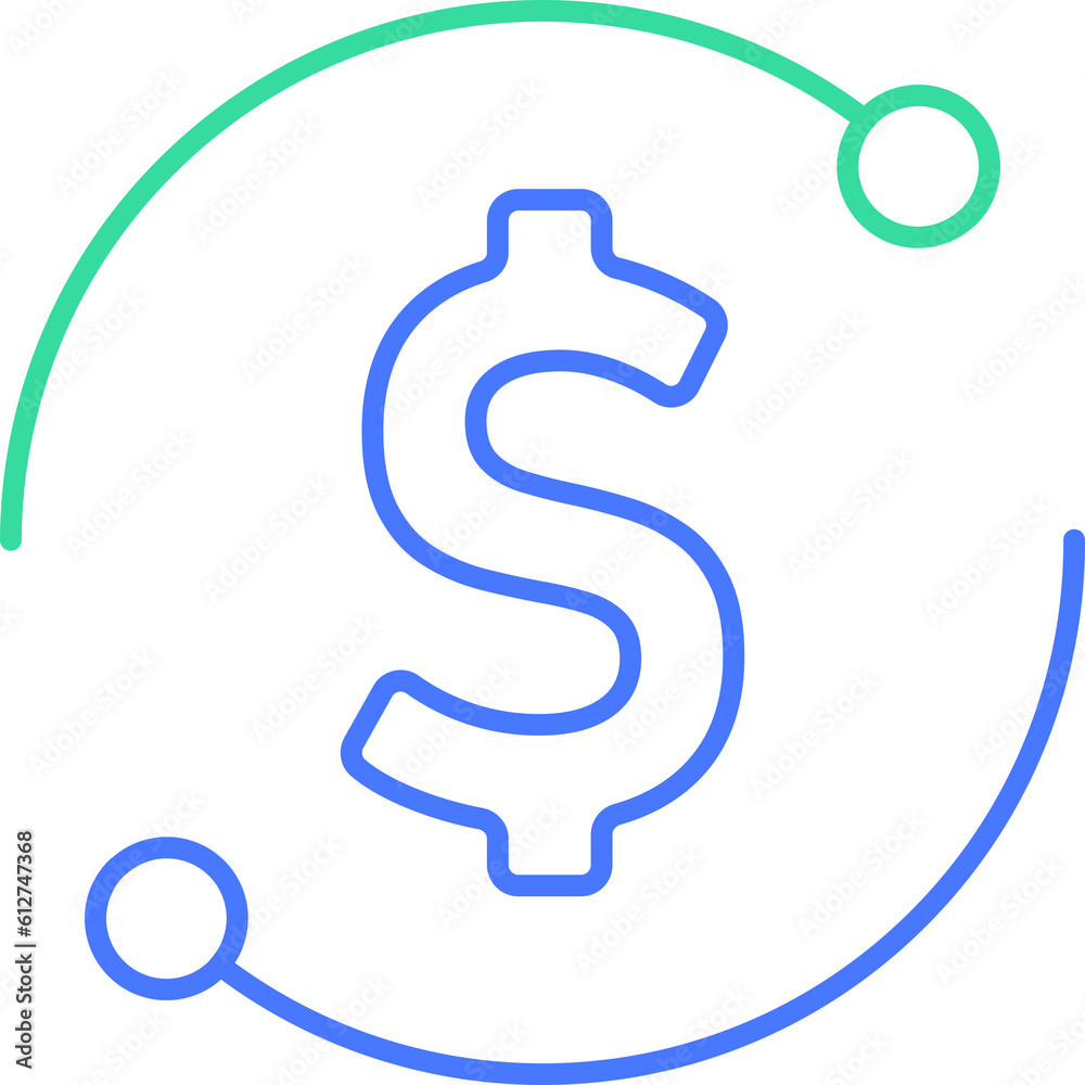 Money technology line icon Money technology line icon