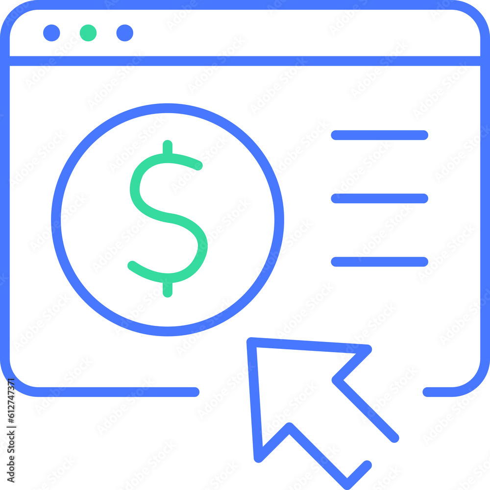 Online banking line icon
