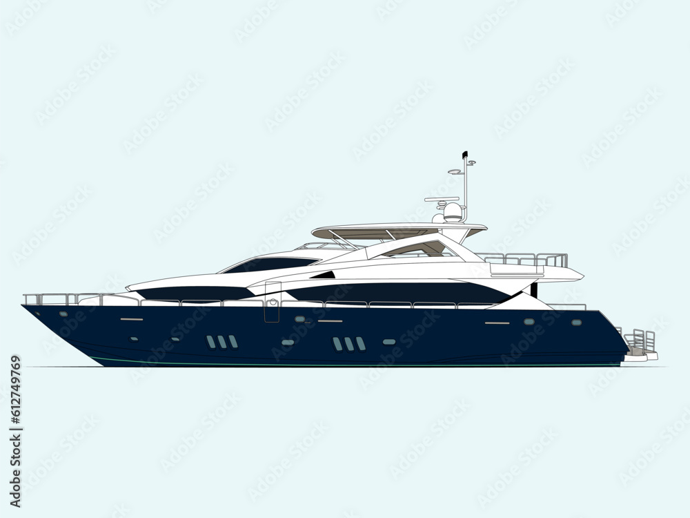 Excellent luxury high resolution yacht vector. Excellent luxury high resolution yacht vector.